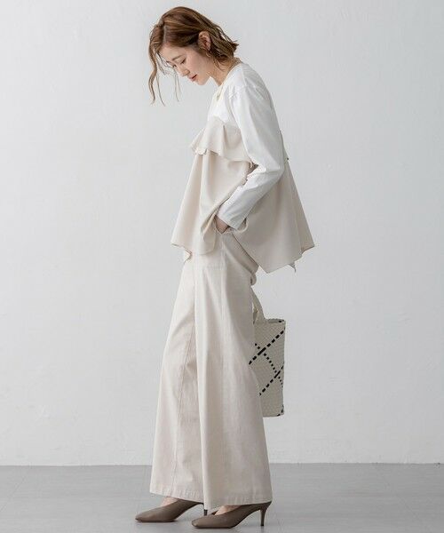 S size ONWARD(小さいサイズ) / エスサイズオンワード カットソー | 【洗える】ライトクロスビスチェコンビ ジャージー カットソー | 詳細6