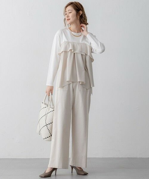 S size ONWARD(小さいサイズ) / エスサイズオンワード カットソー | 【洗える】ライトクロスビスチェコンビ ジャージー カットソー | 詳細7