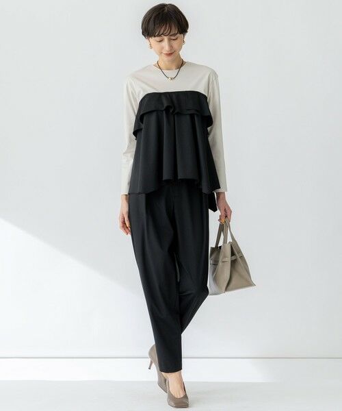 S size ONWARD(小さいサイズ) / エスサイズオンワード カットソー | 【洗える】ライトクロスビスチェコンビ ジャージー カットソー | 詳細18