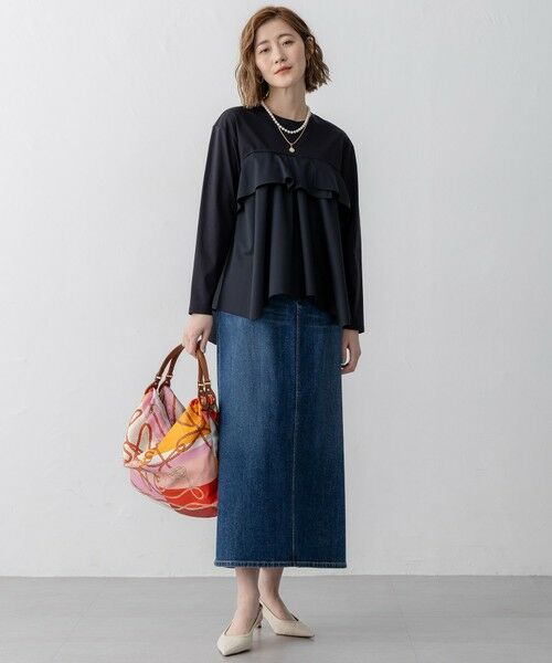 S size ONWARD(小さいサイズ) / エスサイズオンワード カットソー | 【洗える】ライトクロスビスチェコンビ ジャージー カットソー | 詳細22