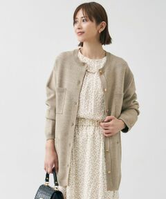 S size ONWARD(小さいサイズ) / エスサイズオンワード カーディガン・ボレロ | 【洗える】シャイニーツイードニット アウター