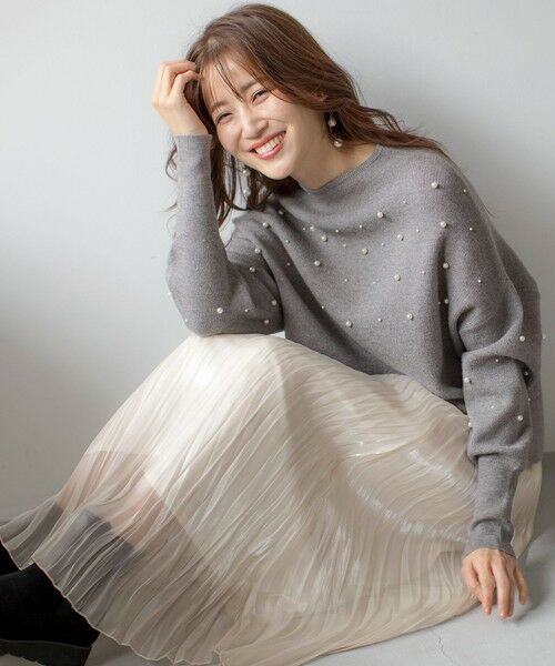 S size ONWARD(小さいサイズ) / エスサイズオンワード ニット・セーター | 【洗える】パール調ディテール ニット | 詳細2