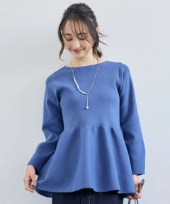 S size ONWARD(小さいサイズ) / エスサイズオンワード ニット・セーター | 【洗える】スポンディッシュペプラム ニット