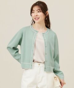 S size ONWARD(小さいサイズ) / エスサイズオンワード カーディガン・ボレロ | 【アンサンブル対応】バイカラーニット カーディガン