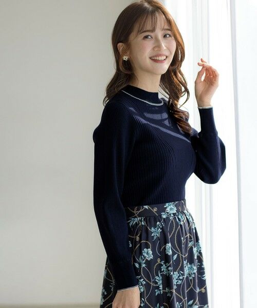 S size ONWARD(小さいサイズ) / エスサイズオンワード ニット・セーター | 【アンサンブル対応】バイカラーリブ ニット | 詳細5