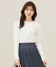 S size ONWARD(小さいサイズ) / エスサイズオンワード ニット・セーター | 【貴島明日香さんコラボ】ケーブル ニャット