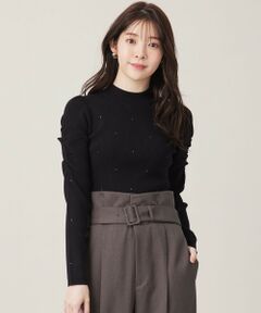 S size ONWARD(小さいサイズ) / エスサイズオンワード ニット・セーター | 【洗える】ビジュー プルオーバー