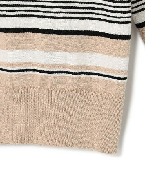 S size ONWARD(小さいサイズ) / エスサイズオンワード カーディガン・ボレロ | 【洗える】プレミアムビオコットン マルチボーダー カーディガン | 詳細8
