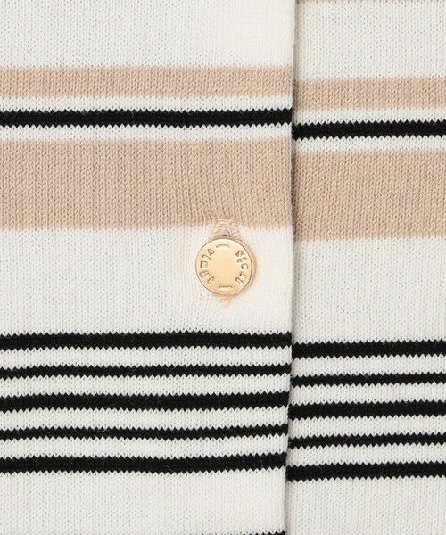 S size ONWARD(小さいサイズ) / エスサイズオンワード カーディガン・ボレロ | 【洗える】プレミアムビオコットン マルチボーダー カーディガン | 詳細9