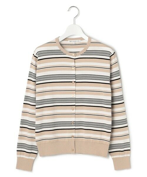 S size ONWARD(小さいサイズ) / エスサイズオンワード カーディガン・ボレロ | 【洗える】プレミアムビオコットン マルチボーダー カーディガン | 詳細4