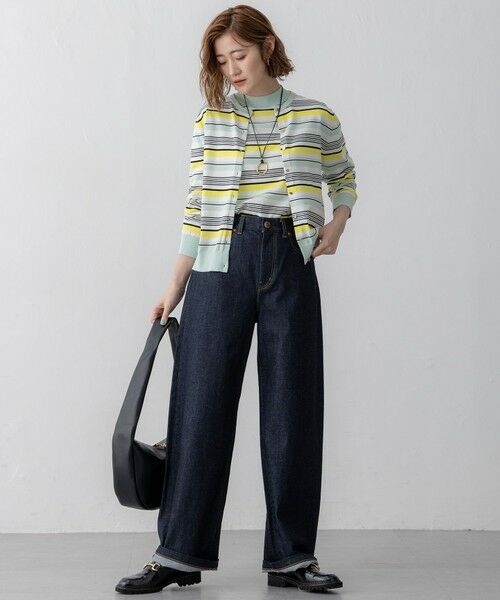 S size ONWARD(小さいサイズ) / エスサイズオンワード ニット・セーター | 【VERY3月号掲載/洗える】プレミアムビオコットン 半袖 マルチボーダー ニット | 詳細6