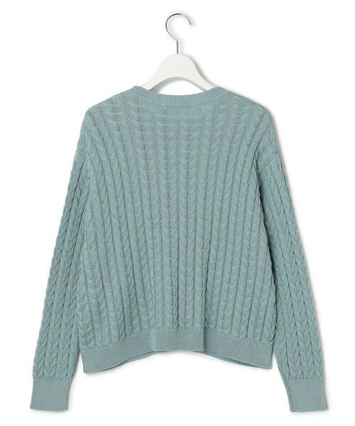 未使用 セオリー ケーブルニット 定価3.5万円コットン S ネイビー theory(セオリー) クルーネックニット 10-3301720-880-902