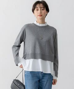 S size ONWARD(小さいサイズ) / エスサイズオンワード ニット・セーター | 【洗える】シャツ コンビネーション ニット