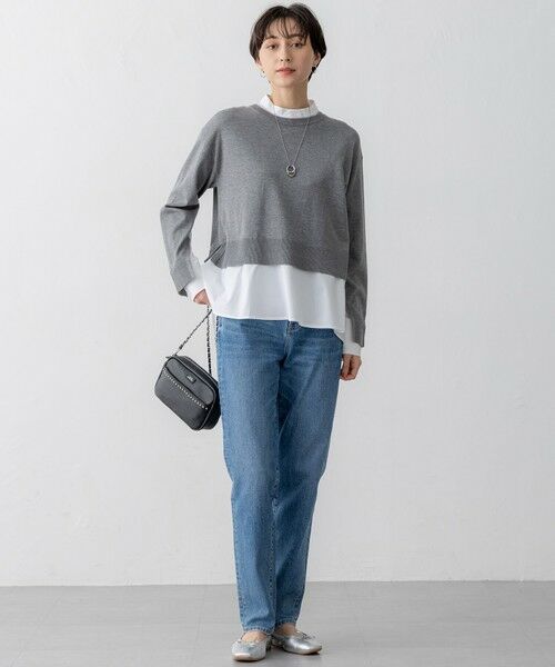 S size ONWARD(小さいサイズ) / エスサイズオンワード ニット・セーター | 【洗える】シャツ コンビネーション ニット | 詳細1