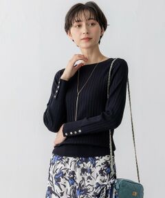 S size ONWARD(小さいサイズ) / エスサイズオンワード ニット・セーター | 【洗える】シルキーレーヨンワイドリブ ニット