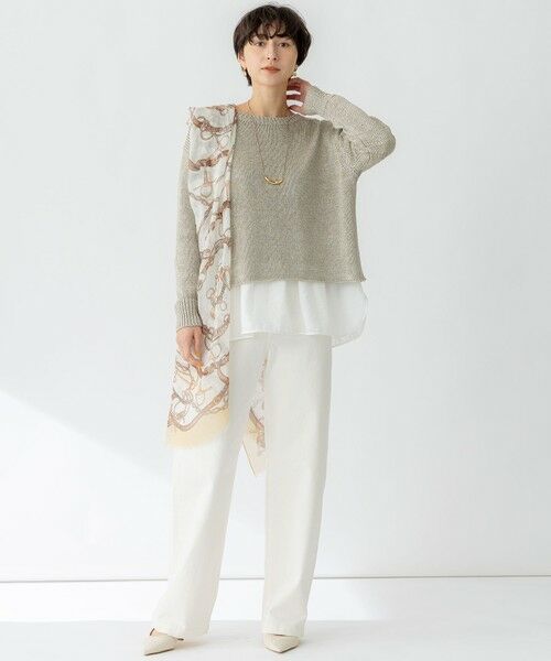 S size ONWARD(小さいサイズ) / エスサイズオンワード ニット・セーター | 【洗える】ブライトリリーヤーン クルーネック ニット | 詳細6