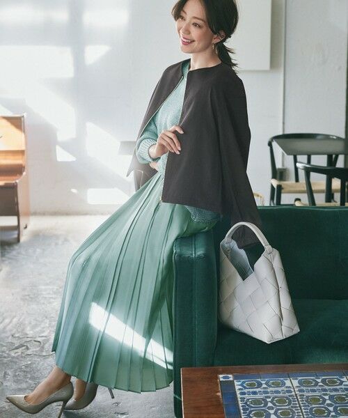 S size ONWARD(小さいサイズ) / エスサイズオンワード ニット・セーター | 【洗える】ブライトリリーヤーン クルーネック ニット | 詳細15