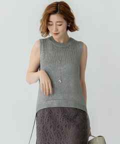 S size ONWARD(小さいサイズ) / エスサイズオンワード ベスト | 【洗える】ブライトリリーヤーン ニット ベスト