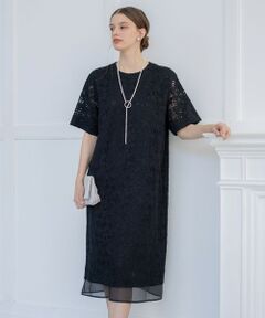 S size ONWARD(小さいサイズ) / エスサイズオンワード ドレス | 【APPLAUDIR】シアーコンビ レースドレス