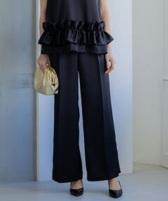 S size ONWARD(小さいサイズ) / エスサイズオンワード その他パンツ | 【APPLAUDIR】クリアダブルサテン ワイドシルエットパンツ