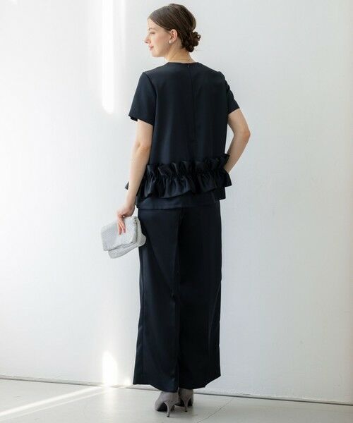 S size ONWARD(小さいサイズ) / エスサイズオンワード その他パンツ | 【APPLAUDIR】クリアダブルサテン ワイドシルエットパンツ | 詳細10