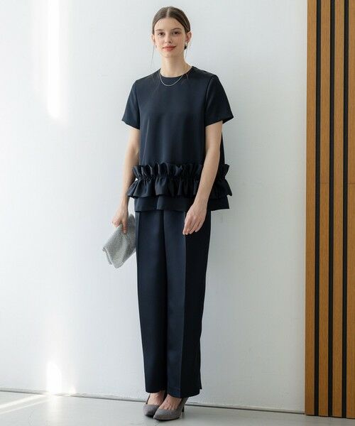 S size ONWARD(小さいサイズ) / エスサイズオンワード その他パンツ | 【APPLAUDIR】クリアダブルサテン ワイドシルエットパンツ | 詳細12