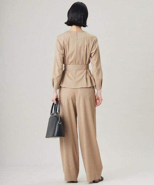 S size ONWARD(小さいサイズ) / エスサイズオンワード その他パンツ | 【セットアップ対応・洗える】ドレープツイルワイド パンツ | 詳細6