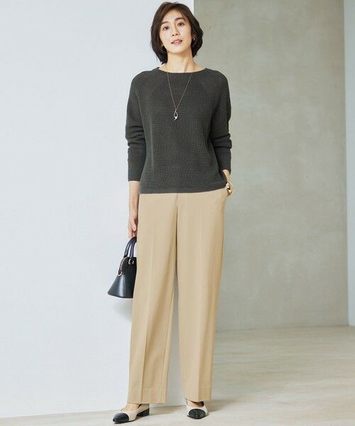 S size ONWARD(小さいサイズ) / エスサイズオンワード その他パンツ | 【洗える】ライトフィールジャージーワイドストレート パンツ | 詳細8