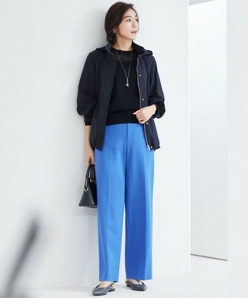 S size ONWARD(小さいサイズ) / エスサイズオンワード その他パンツ | 【洗える】ライトフィールジャージーワイドストレート パンツ | 詳細13