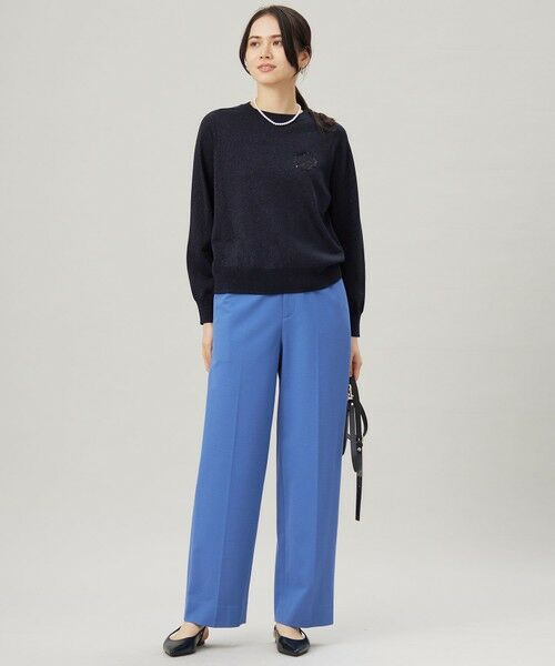 S size ONWARD(小さいサイズ) / エスサイズオンワード その他パンツ | 【洗える】ライトフィールジャージーワイドストレート パンツ | 詳細14