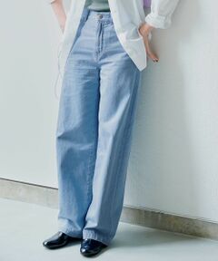 S size ONWARD(小さいサイズ) / エスサイズオンワード デニムパンツ | 【GLOW5月号掲載/洗える】ライトダンガリー ワイドパンツ