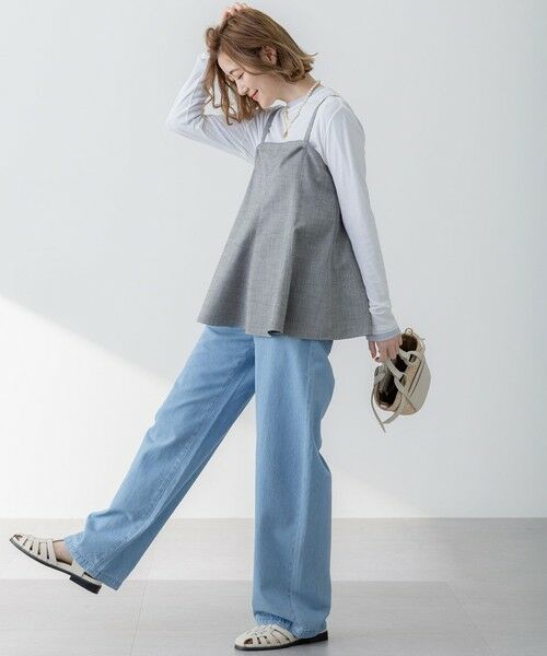 S size ONWARD(小さいサイズ) / エスサイズオンワード デニムパンツ | 【GLOW5月号掲載/洗える】ライトダンガリー ワイドパンツ | 詳細12