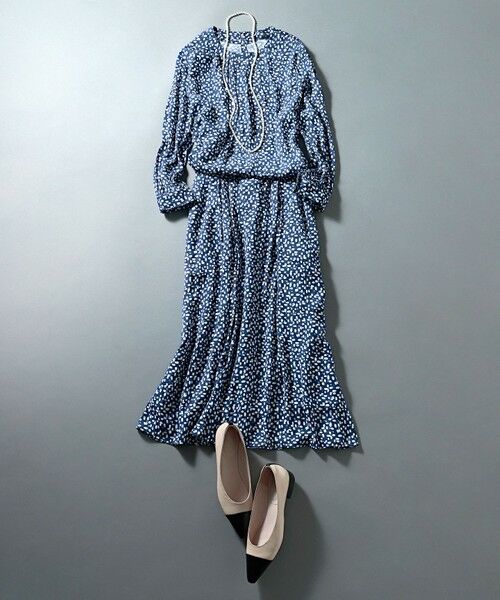 S size ONWARD(小さいサイズ) / エスサイズオンワード ミニ・ひざ丈スカート | 【カタログ掲載・セットアップ対応・洗える】ジオメトリックフラワードットプリント スカート | 詳細11