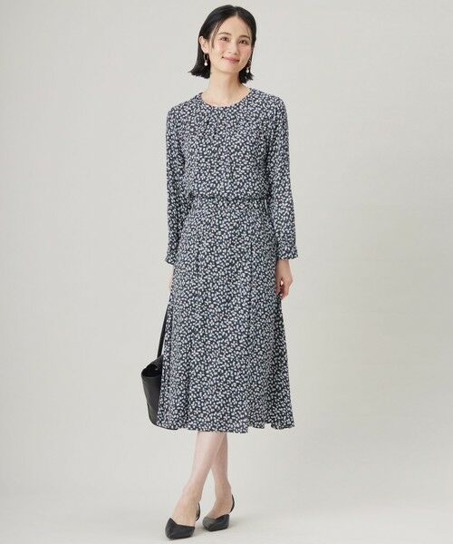 S size ONWARD(小さいサイズ) / エスサイズオンワード ミニ・ひざ丈スカート | 【カタログ掲載・セットアップ対応・洗える】ジオメトリックフラワードットプリント スカート | 詳細8