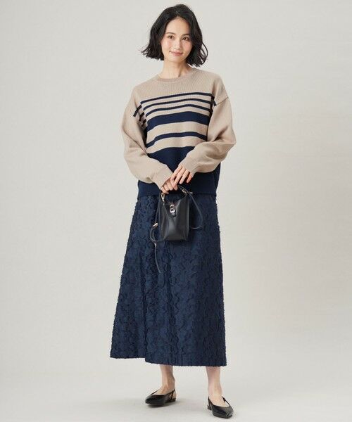 S size ONWARD(小さいサイズ) / エスサイズオンワード ミニ・ひざ丈スカート | 【洗える】フラワーカットジャガード スカート | 詳細7