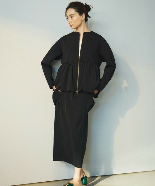 S size ONWARD(小さいサイズ) / エスサイズオンワード ミニ・ひざ丈スカート | 【撥水加工/洗える】ブライトタフタ ドロスト スカート | 詳細6