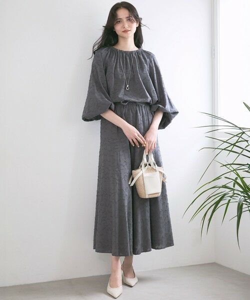 S size ONWARD(小さいサイズ) / エスサイズオンワード シャツ・ブラウス | 【SLOW/一部店舗限定】コットンジャカード ブラウス | 詳細2