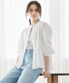 S size ONWARD(小さいサイズ) / エスサイズオンワード シャツ・ブラウス | 【SLOW/一部店舗限定】タンブラーコットンブロード ブラウス