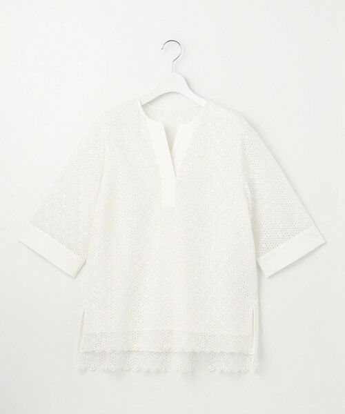 S size ONWARD(小さいサイズ) / エスサイズオンワード シャツ・ブラウス | 【洗える】ジオメトリックフラワーレースプルオーバー ブラウス | 詳細3