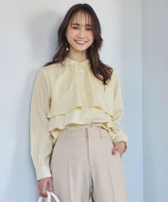 S size ONWARD(小さいサイズ) / エスサイズオンワード シャツ・ブラウス | 【洗える】ラッフルレイヤード ブラウス