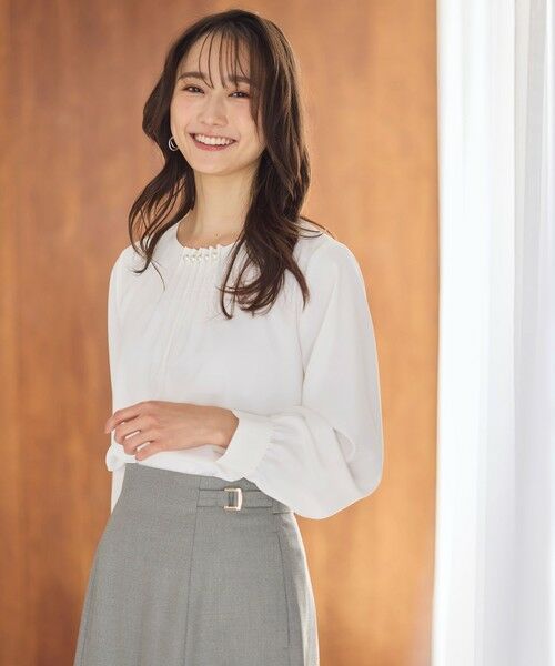 S size ONWARD(小さいサイズ) / エスサイズオンワード シャツ・ブラウス | 【洗える】フロントパール調 ブラウス | 詳細3