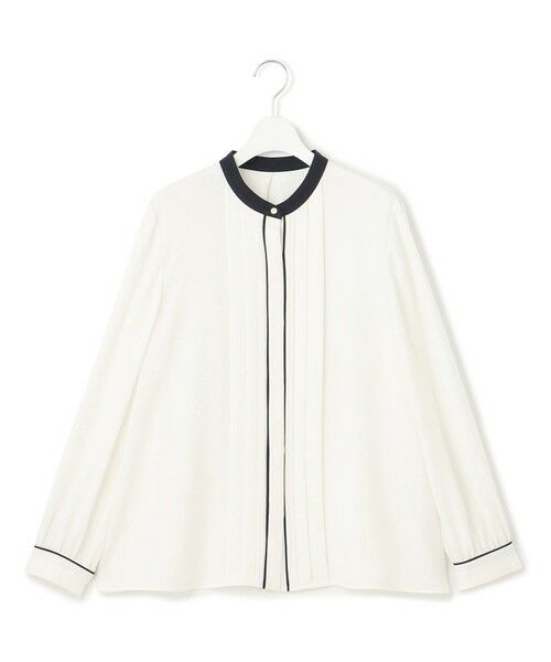 S size ONWARD(小さいサイズ) / エスサイズオンワード シャツ・ブラウス | 【吸水速乾/UVケア/洗える】ストレッチクリアサテン バイカラー ブラウス | 詳細3