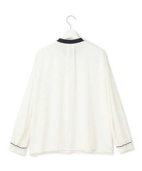 S size ONWARD(小さいサイズ) / エスサイズオンワード シャツ・ブラウス | 【吸水速乾/UVケア/洗える】ストレッチクリアサテン バイカラー ブラウス | 詳細4