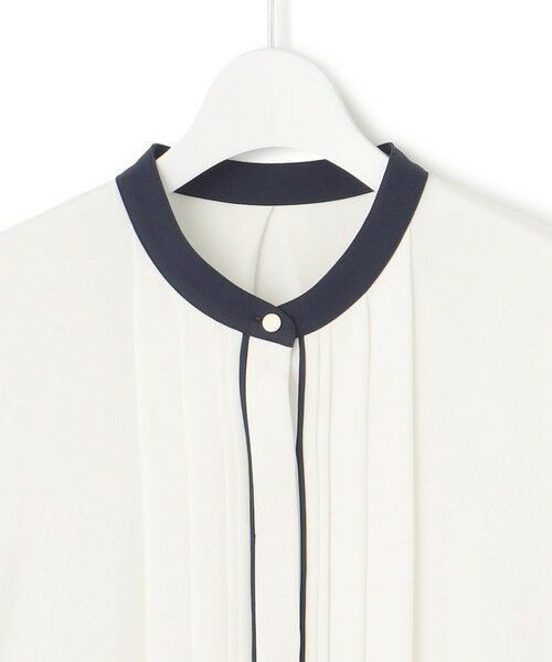 S size ONWARD(小さいサイズ) / エスサイズオンワード シャツ・ブラウス | 【吸水速乾/UVケア/洗える】ストレッチクリアサテン バイカラー ブラウス | 詳細5