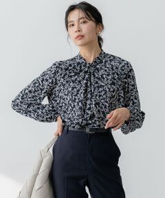 S size ONWARD(小さいサイズ) / エスサイズオンワード シャツ・ブラウス | 【洗える】シャドーリーフ プリント ブラウス