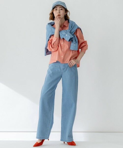 S size ONWARD(小さいサイズ) / エスサイズオンワード シャツ・ブラウス | 【洗える】CANCLINI クロップド テントライン シャツ | 詳細17