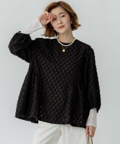 S size ONWARD(小さいサイズ) / エスサイズオンワード シャツ・ブラウス | 【洗える】シアーカットジャカード ブラウス