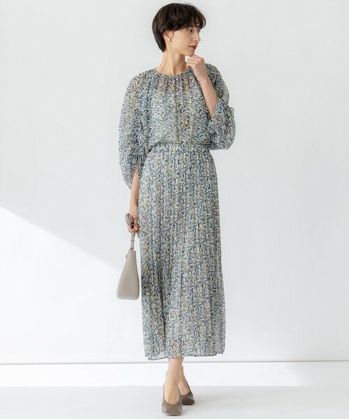 S size ONWARD(小さいサイズ) / エスサイズオンワード シャツ・ブラウス | 【洗える】シアーヘリンボーンプリント ブラウス | 詳細10