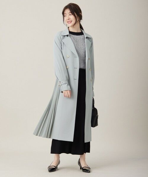 S size ONWARD(小さいサイズ) / エスサイズオンワード トレンチコート | 【UVカット・花粉ガード】プリーツデザイントレンチ コート | 詳細3