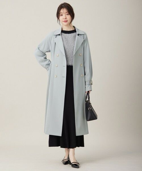 S size ONWARD(小さいサイズ) / エスサイズオンワード トレンチコート | 【UVカット・花粉ガード】プリーツデザイントレンチ コート | 詳細4